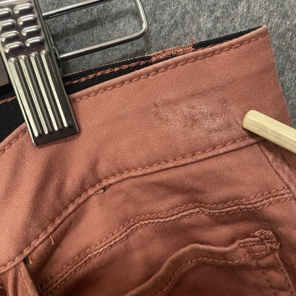 Democracy Ab Solution Jeans Womens Sz 10 Coral Tie Hem Stretch - Picture 8 of 12